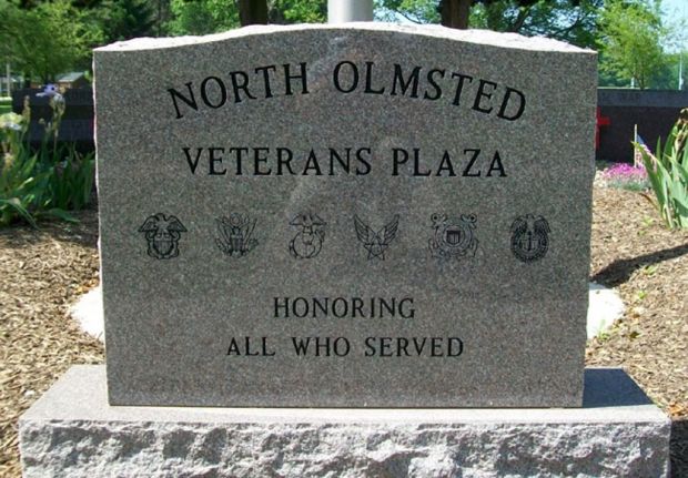 NORTH OLMSTED VETERANS PLAZA ENTRANCE STONE