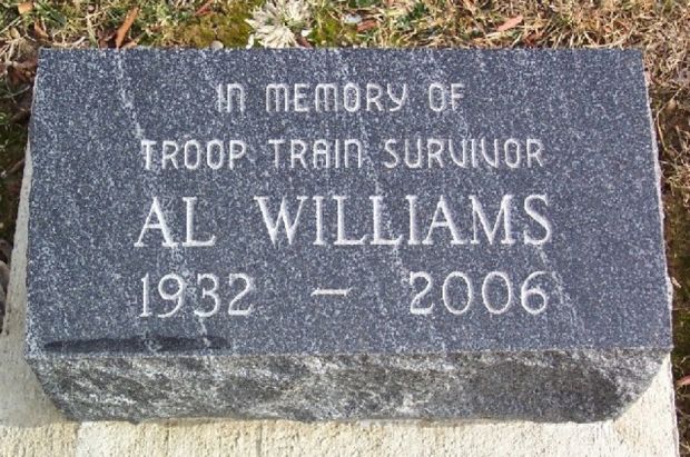 PENNSYLVANIA NATIONAL GUARD TROOP TRAIN ACCIDENT MEMORIAL FOOT MARKER