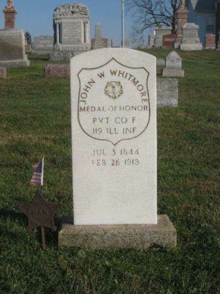 PVT. JOHN WHITMORE MEDAL OF HONOR GRAVESTONE