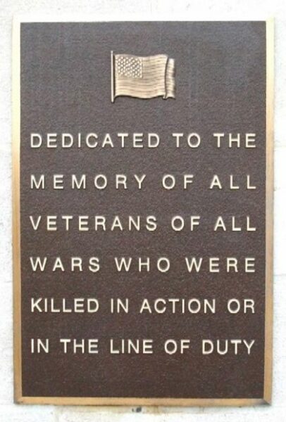 WILMINGTON KILLED IN ACTION WAR MEMORIAL WALL PLAQUE