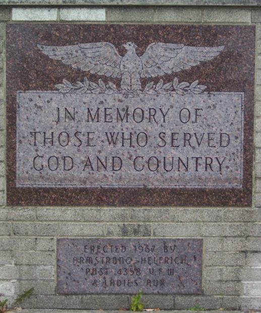 VFW POST 4358 WAR MEMORIAL STONE A