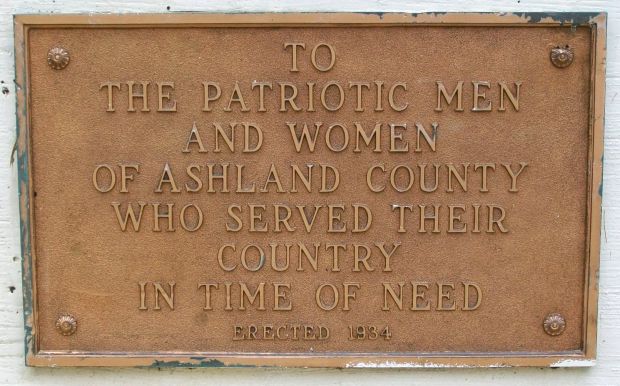 ASHLAND COUNTY VETERANS MEMORIAL BRIDGE PLAQUE