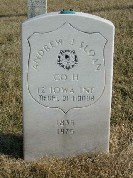 PVT. ANDREW J. SLOAN MEDAL OF HONOR GRAVESTONE