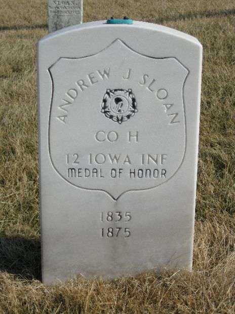 PVT. ANDREW J. SLOAN MEDAL OF HONOR GRAVESTONE