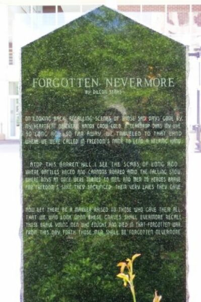 LIMA KOREAN WAR MEMORIAL BACK