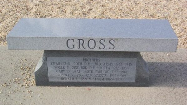 HARROD VETERANS MEMORIAL BENCH B