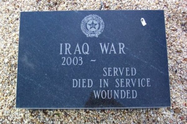 HARROD VETERANS MEMORIAL TABLET L