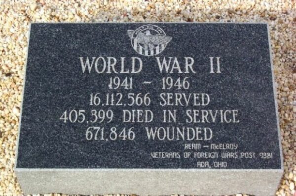 HARROD VETERANS MEMORIAL TABLET H