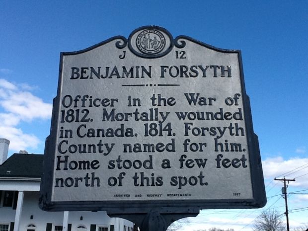 BENJAMIN FORSYTH WAR MEMORIAL MARKER