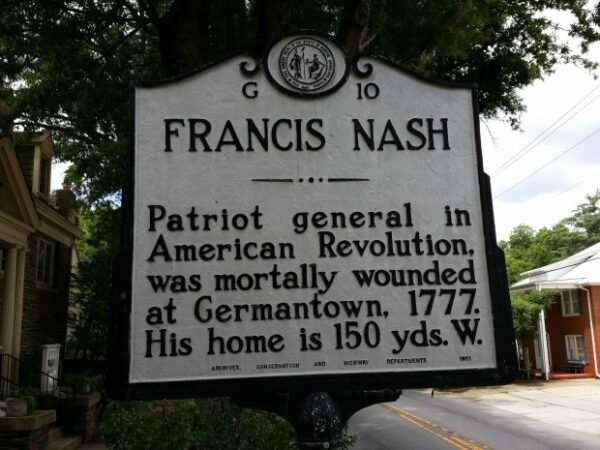 FRANCIS NASH REVOLUTIONARY WAR MEMORIAL MARKER