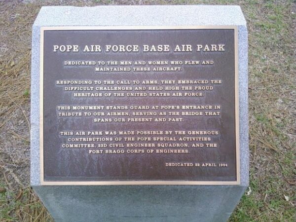 POPE AIR FORCE BASE AIR PARK MEMORIAL
