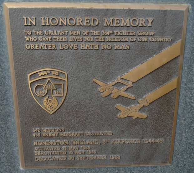 364TH FG WAR MEMORIAL PLAQUE