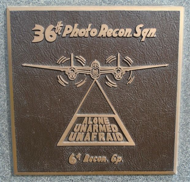 36TH PHOTO RECON. SQN. WAR MEMORIAL PLAQUE