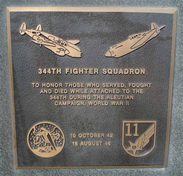 344TH FIGHTER SQUADRON WAR MEMORIAL PLAQUE