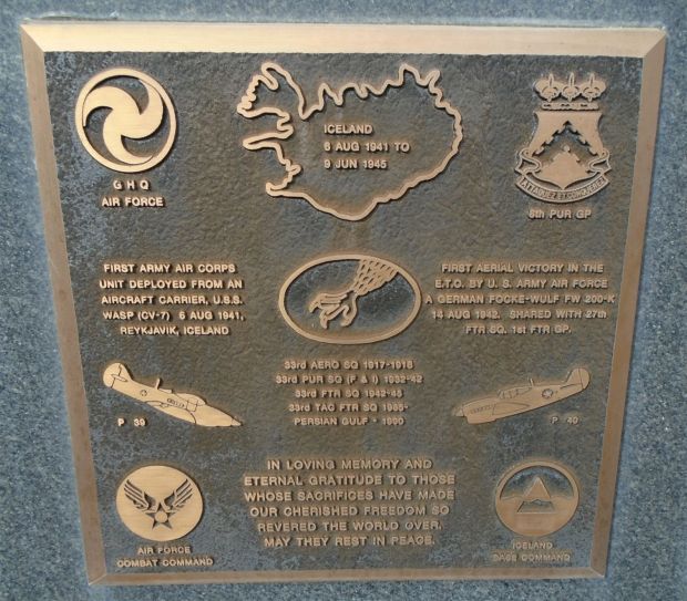 33RD AERO SQ WAR MEMORIAL PLAQUE