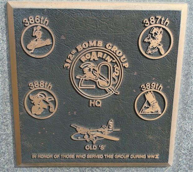 USAF ACADEMY 312TH BOMB GROUP WAR MEMORIAL PLAQUE