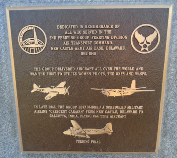 USAF ACADEMY 2ND FERRYING GROUP WAR MEMORIAL PLAQUE