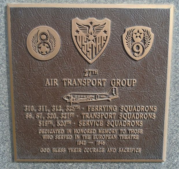 27TH AIR TRANSPORT GROUP WAR MEMORIAL PLAQUE