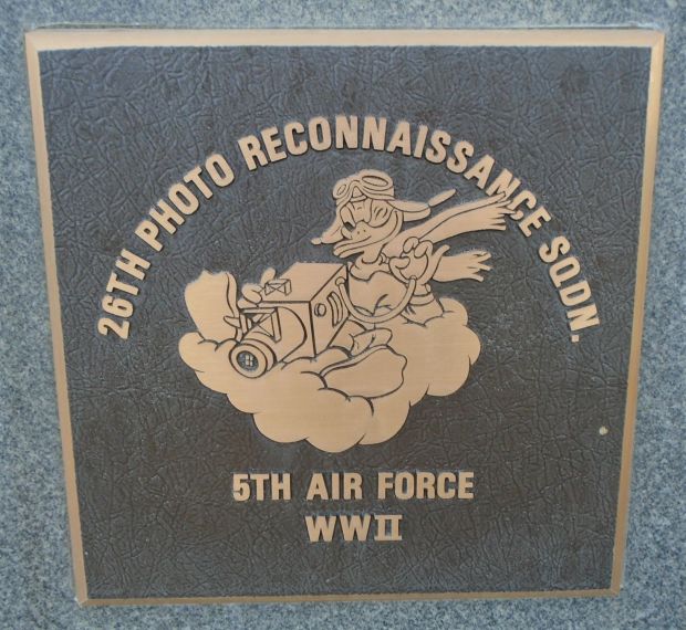 26TH PHOTO RECONNAISSANCE SQUADRON WAR MEMORIAL PLAQUE