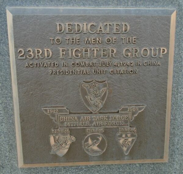 23RD FIGHTER GROUP WAR MEMORIAL PLAQUE