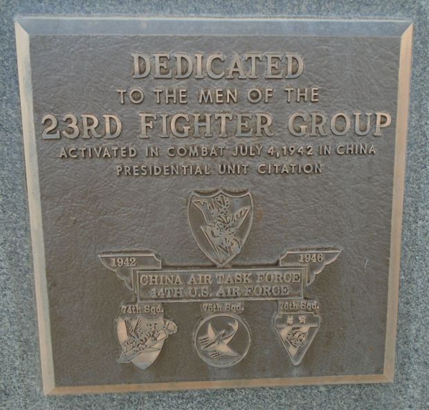 23RD FIGHTER GROUP WAR MEMORIAL PLAQUE