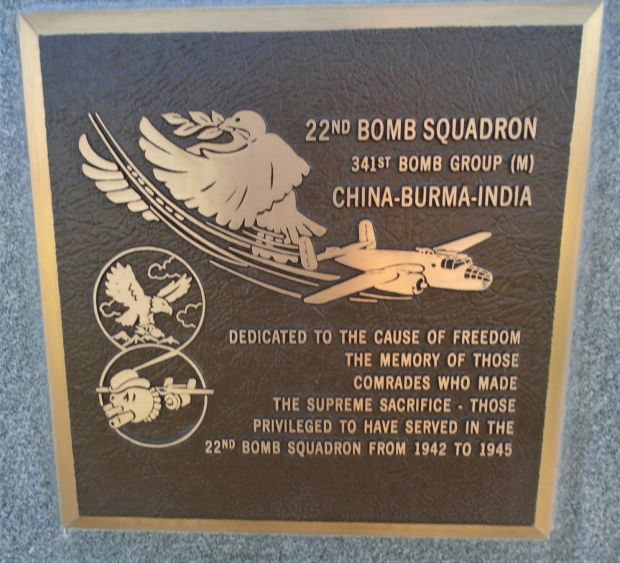 USAF ACADEMY 22ND BOMB SQUADRON WAR MEMORIAL PLAQUE