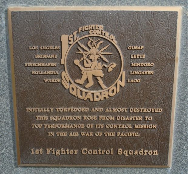 1ST FIGHTER CONTROL SQUADRON WAR MEMORIAL PLAQUE