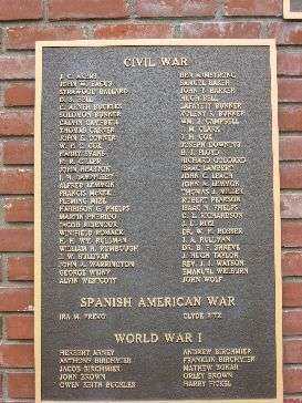 TROY HIGH SCHOOL VETERANS MEMORIAL (CLOSE-UP)