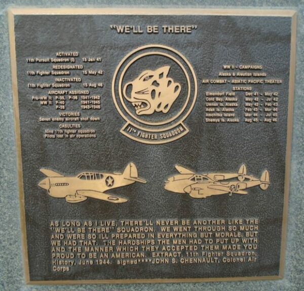 11TH FIGHTER SQUADRON WAR MEMORIAL PLAQUE