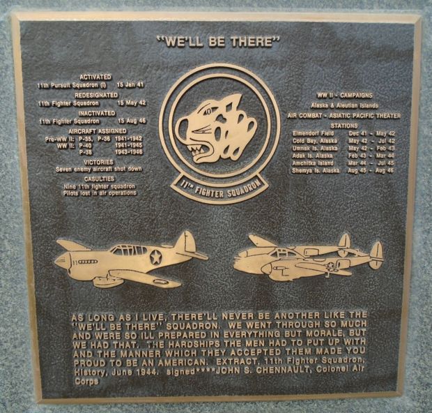 11TH FIGHTER SQUADRON WAR MEMORIAL PLAQUE