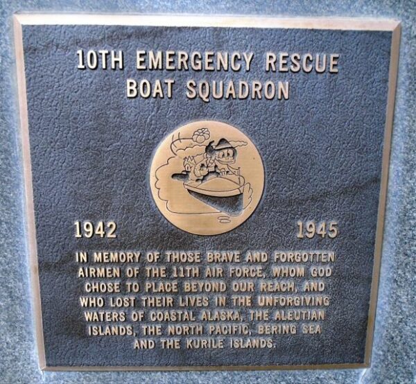 10TH EMERGENCY RESCUE BOAT SQUADRON WAR MEMORIAL PLAQUE