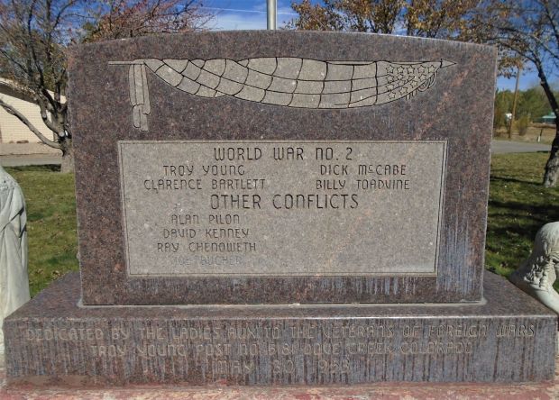 DOLORES COUNTY WAR MEMORIAL BACK