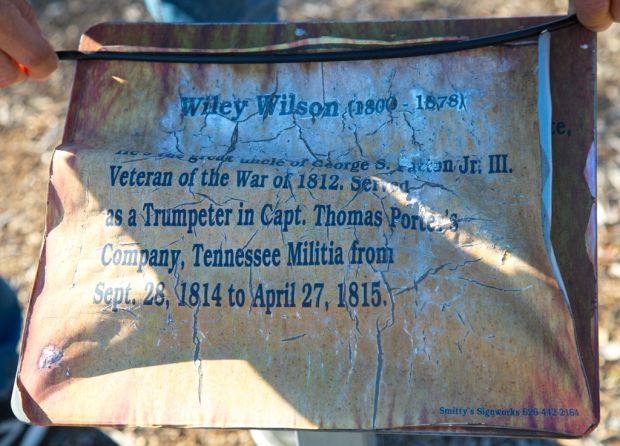 WILEY WILSON (1800-1878) WAR MEMORIAL PLAQUE