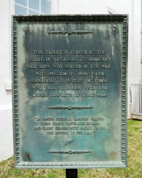 STATE OF ARKANSAS MEXICAN WAR MEMORIAL PLAQUE