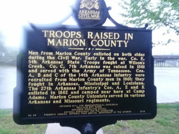 TROOPS RAISED IN MARION COUNTY WAR MEMORIAL MARKER
