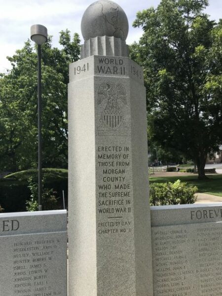 MORGAN COUNTY WORLD WAR II MEMORIAL CENTER STONE