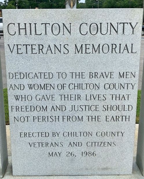 CHILTON COUNTY VETERANS MEMORIAL CENTER STONE