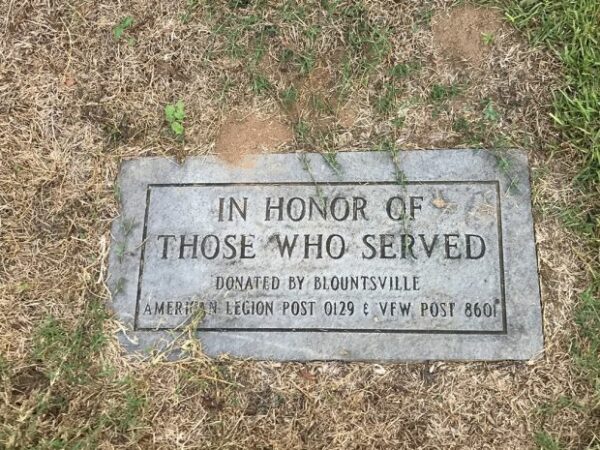 BLOUNTSVILLE IN HONOR OF THOSE WHO SERVED MEMORIAL PAVER