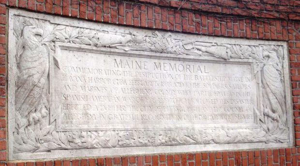 PITTSBURGH TORPEDO PORT USS MAINE MEMORIAL DEDICATION STONE