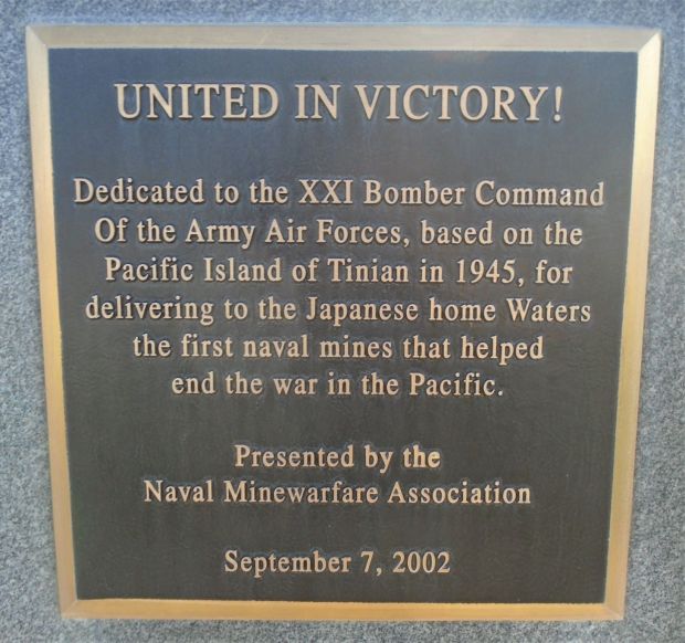 XXI BOMBER COMMAND WAR MEMORIAL PLAQUE