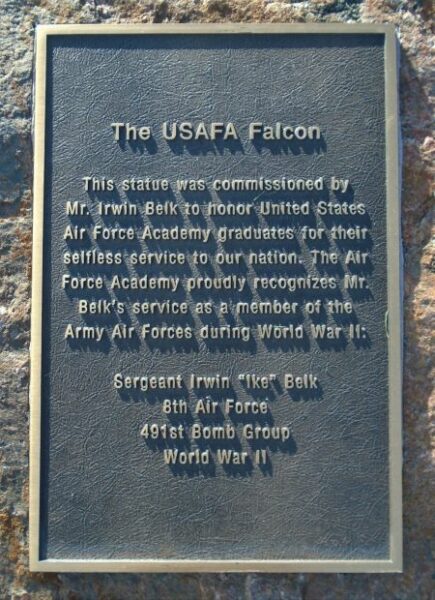 THE USAFA FALCON WAR MEMORIAL PLAQUE