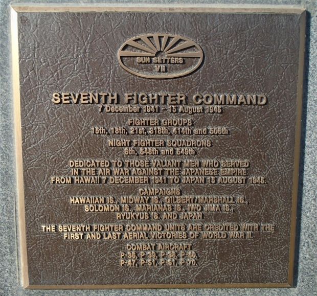 SEVENTH FIGHTER COMMAND WAR MEMORIAL PLAQUE