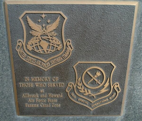 ALBROOK AND HOWARD AIR FORCE BASE MEMORIAL PLAQUE