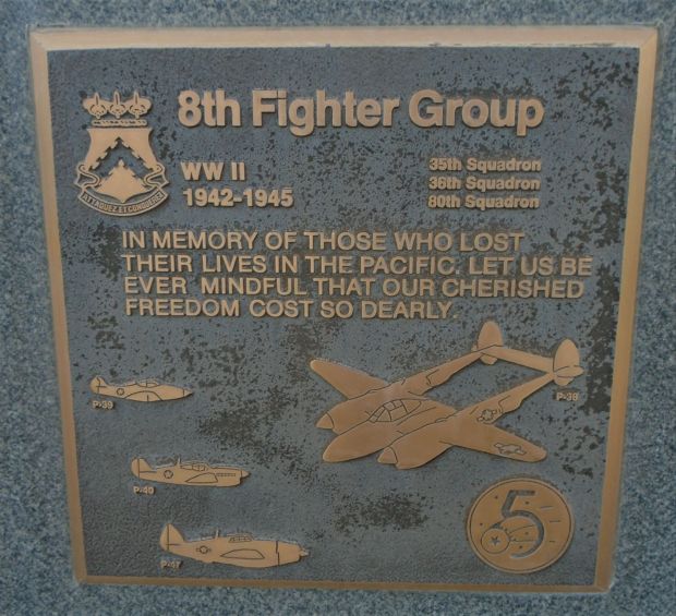 USAF ACADEMY 8TH FIGHTER GROUP WAR MEMORIAL PLAQUE