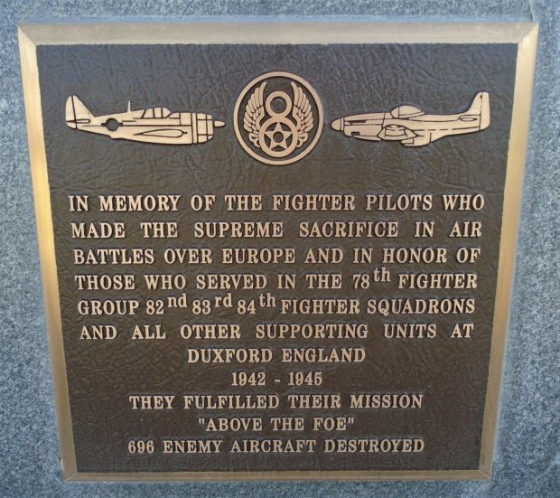 78TH FIGHTER GROUP WAR MEMORIAL PLAQUE