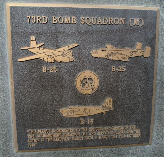 USAF ACADEMY 73RD BOMB SQUADRON (M) WAR MEMORIAL PLAQUE