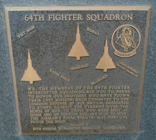64TH FIGHTER SQUADRON WAR MEMORIAL PLAQUE