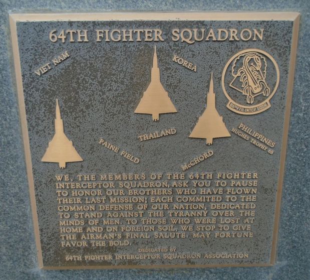 64TH FIGHTER SQUADRON WAR MEMORIAL PLAQUE