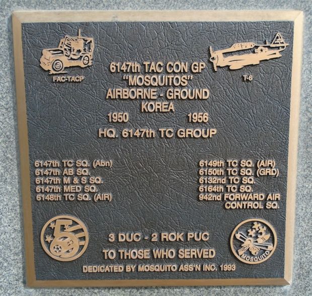 6147TH TAC CON GP WAR MEMORIAL PLAQUE