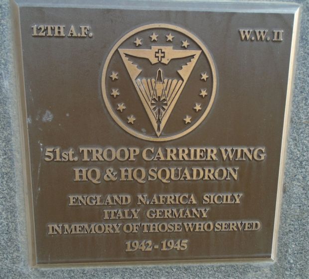 51ST TROOP CARRIER WING WAR MEMORIAL PLAQUIE